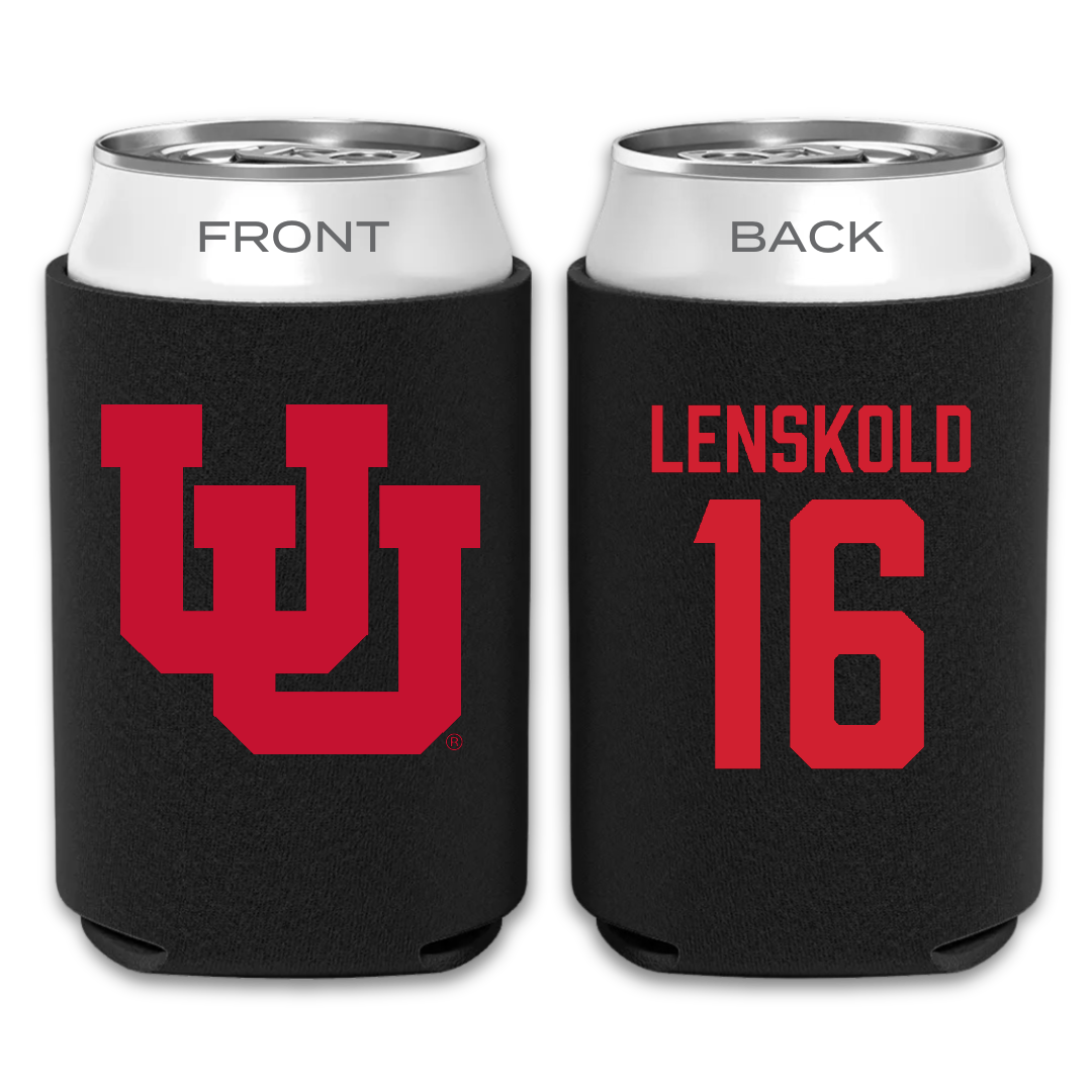 University of Utah Lacrosse Black Can Cooler - #16 Colin Lenskold