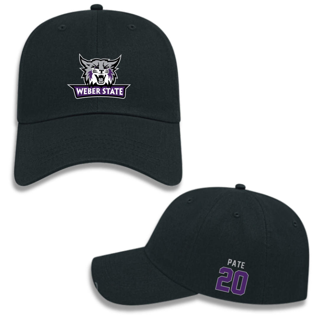 Weber State University Football Black Hat - #20 Montae Pate