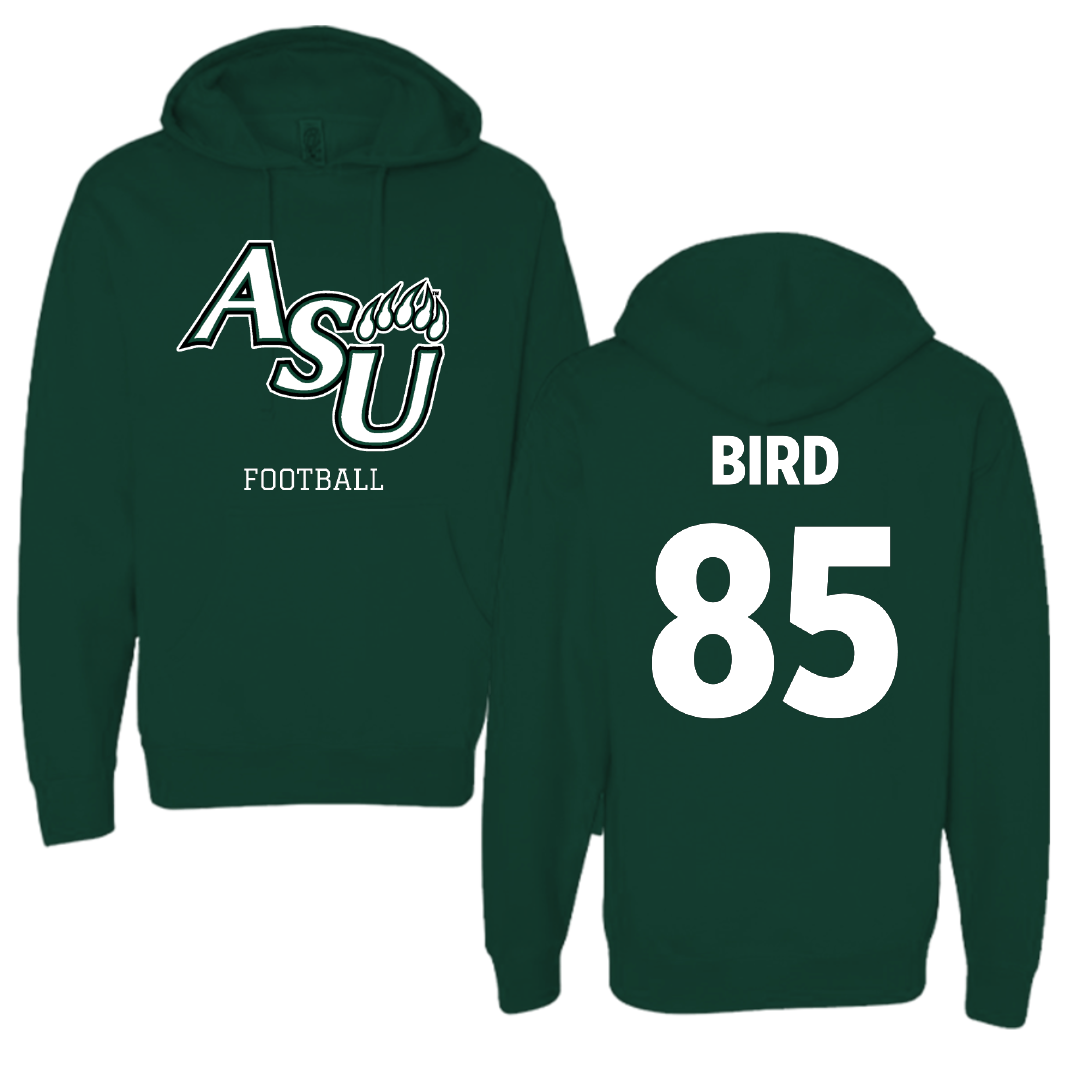 Adams State University Football Forest Green Block Hoodie - #85 Ethan Bird