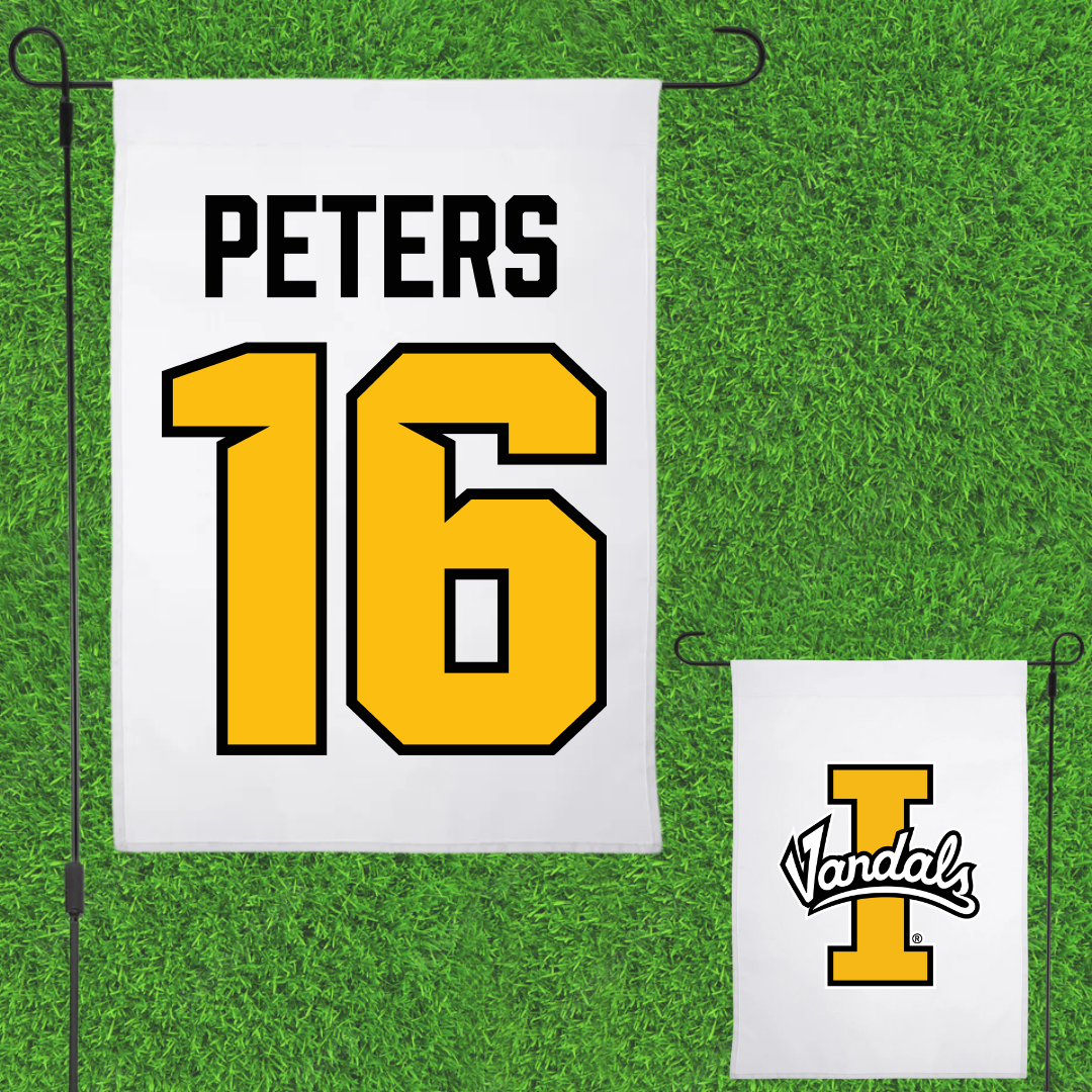 University of Idaho Soccer White Garden Flag - #16 Tori Peters