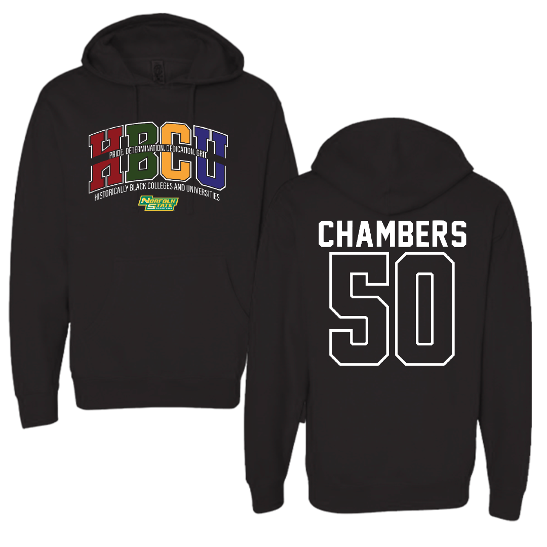 Norfolk State University Basketball Black HBCU Hoodie - #50 Nyzaiah Chambers