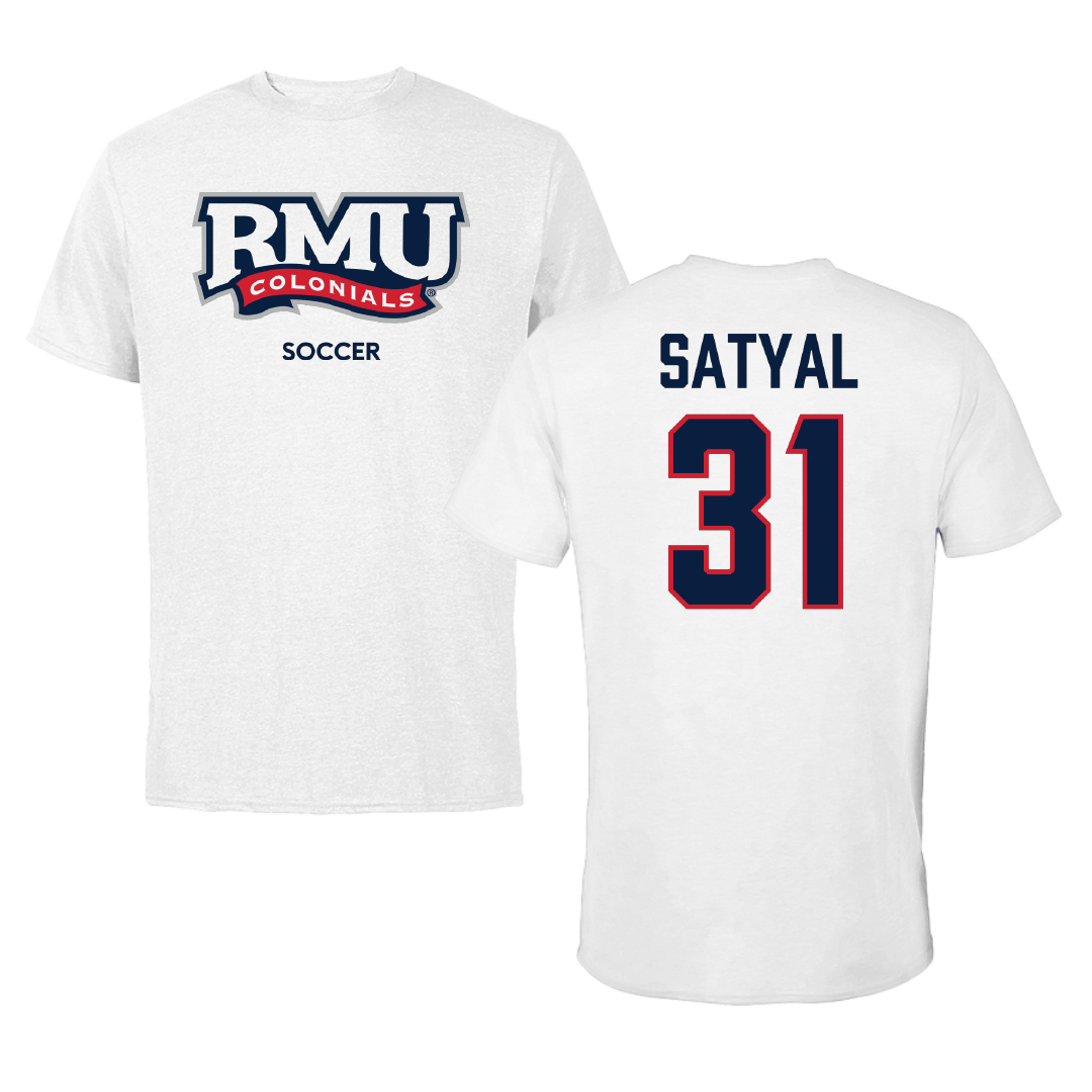 Robert Morris University Soccer (W) White Performance Tee - #31 Deetya Satyal