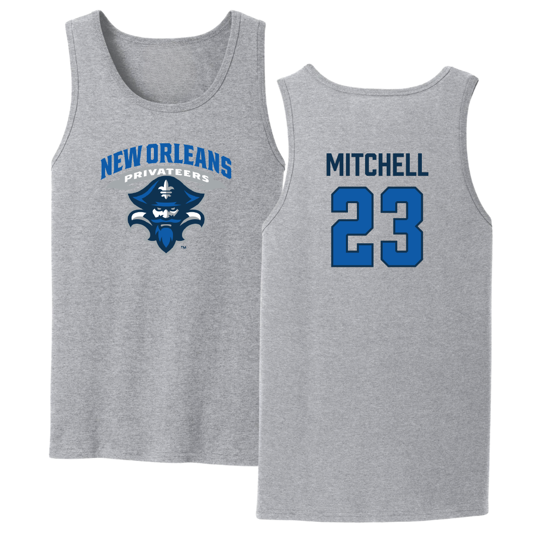 University of New Orleans Baseball Sport Gray Tank Top - #23 Cade Mitchell