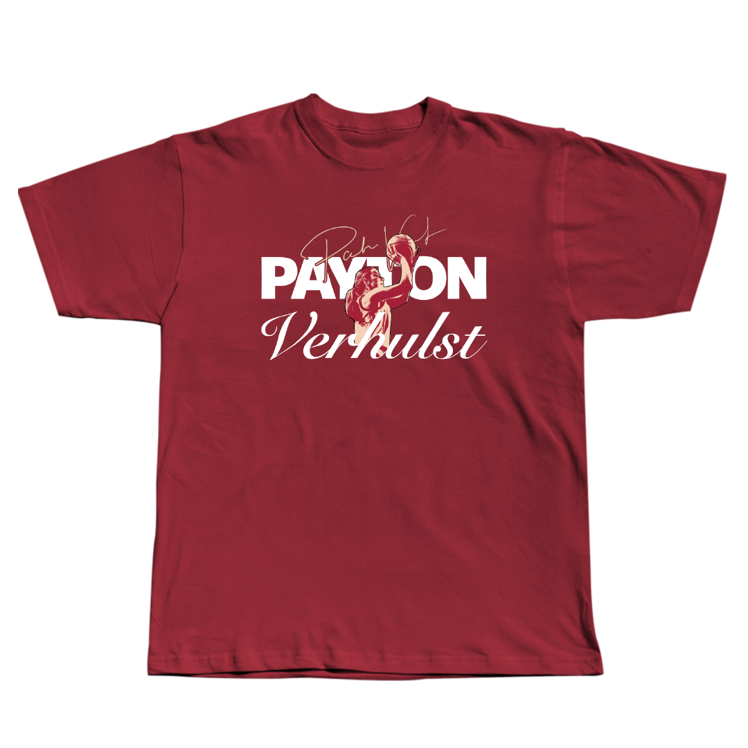University of Oklahoma Basketball (W) Crimson Custom Payton Verhulst Comfort Colors Tee - #12 Payton Verhulst
