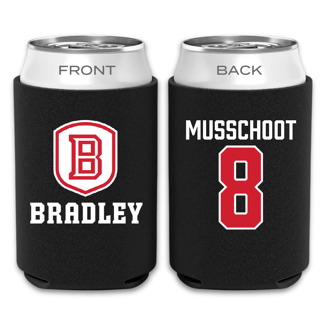 Bradley University Soccer Black Can Cooler - #8 Cohen Musschoot