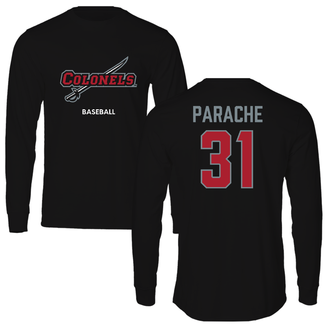 Nicholls State University Baseball Black Colonels Performance Long Sleeve - #31 Nuno Parache