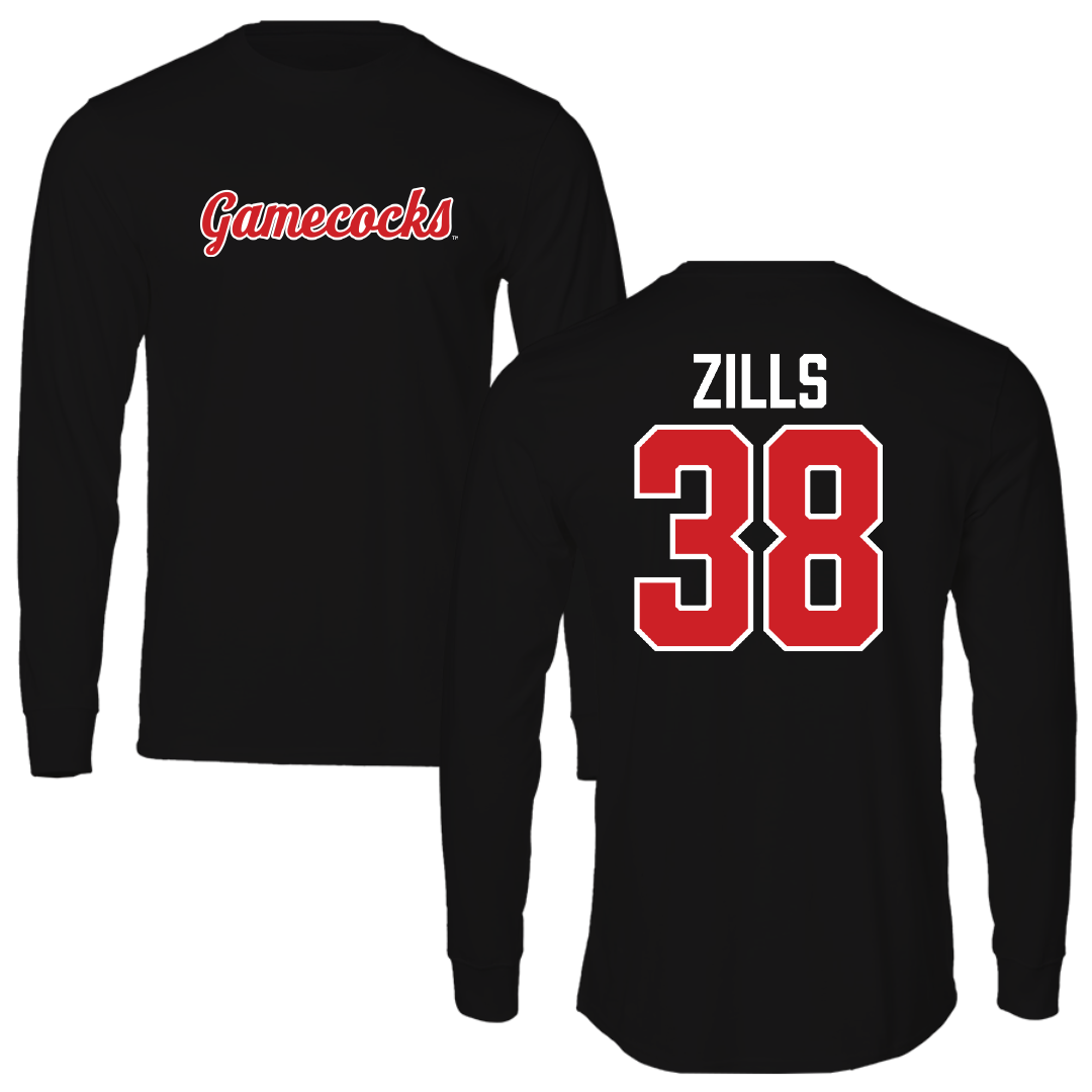 Jacksonville State University Football Black Performance Long Sleeve - #38 Nate Zills