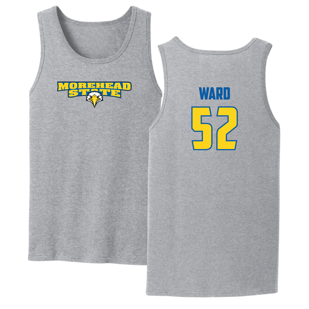 Morehead State University Football Sport Gray Tank Top - #52 Frank Ward