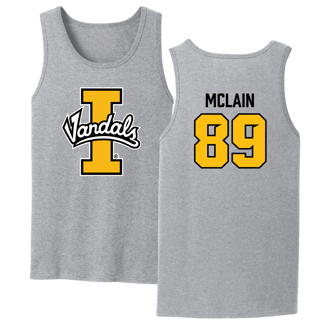 University of Idaho Football Sport Gray Tank Top - #89 Matyus McLain
