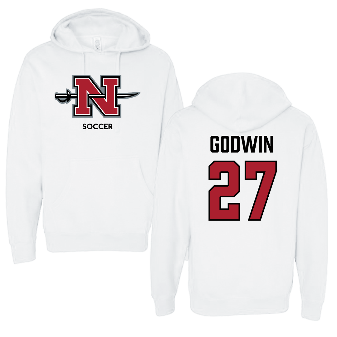 Nicholls State University Soccer (W) White Hoodie - #27 Emma Godwin