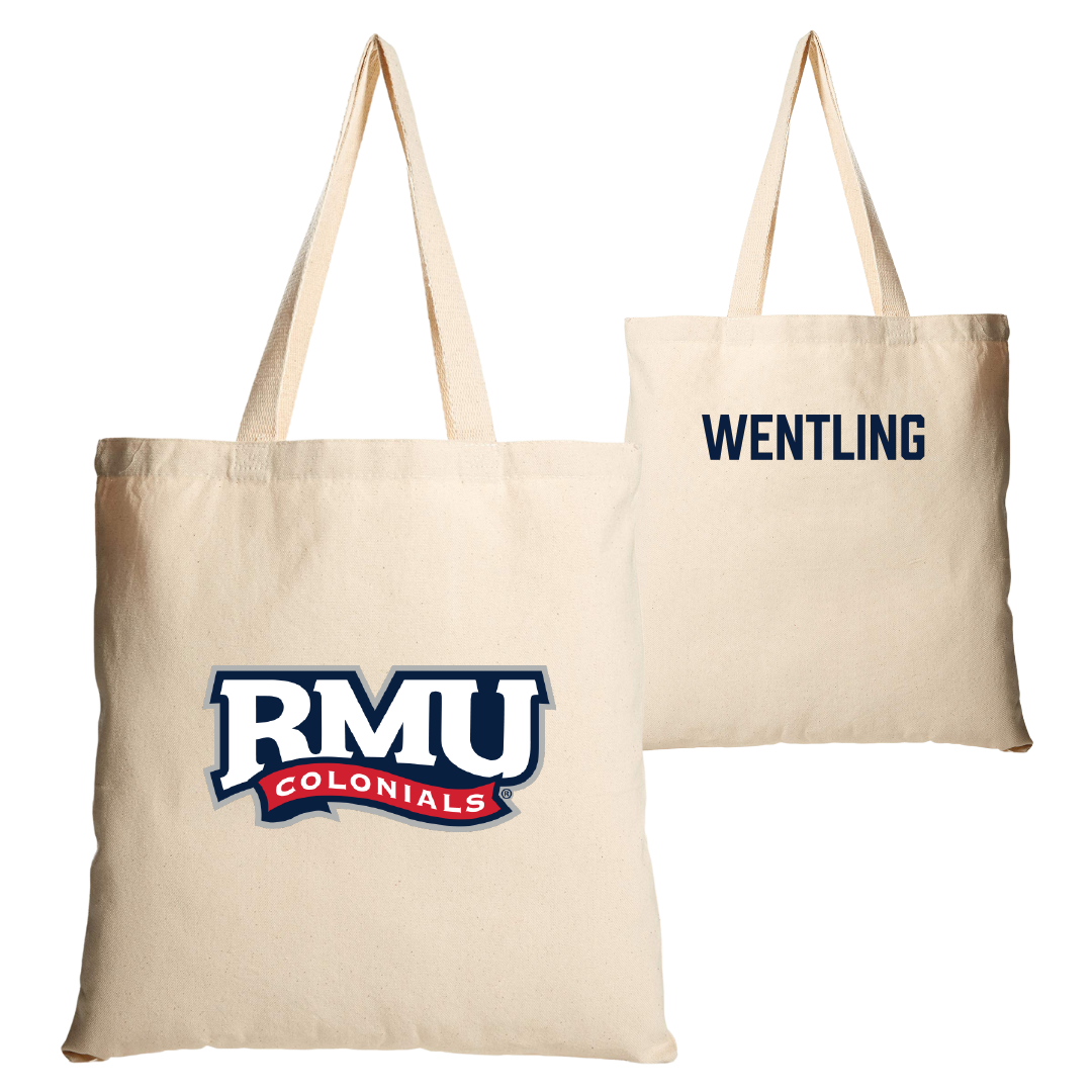 Robert Morris University TF and XC Tan Canvas Tote Bag - Nathan Wentling