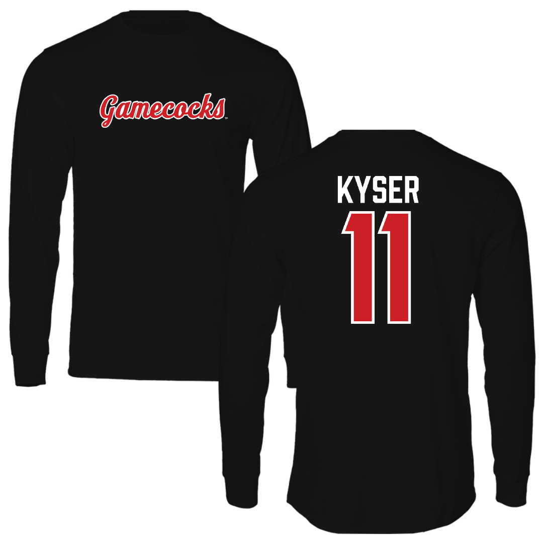 Jacksonville State University Softball Black Performance Long Sleeve - #11 Makalyn Kyser