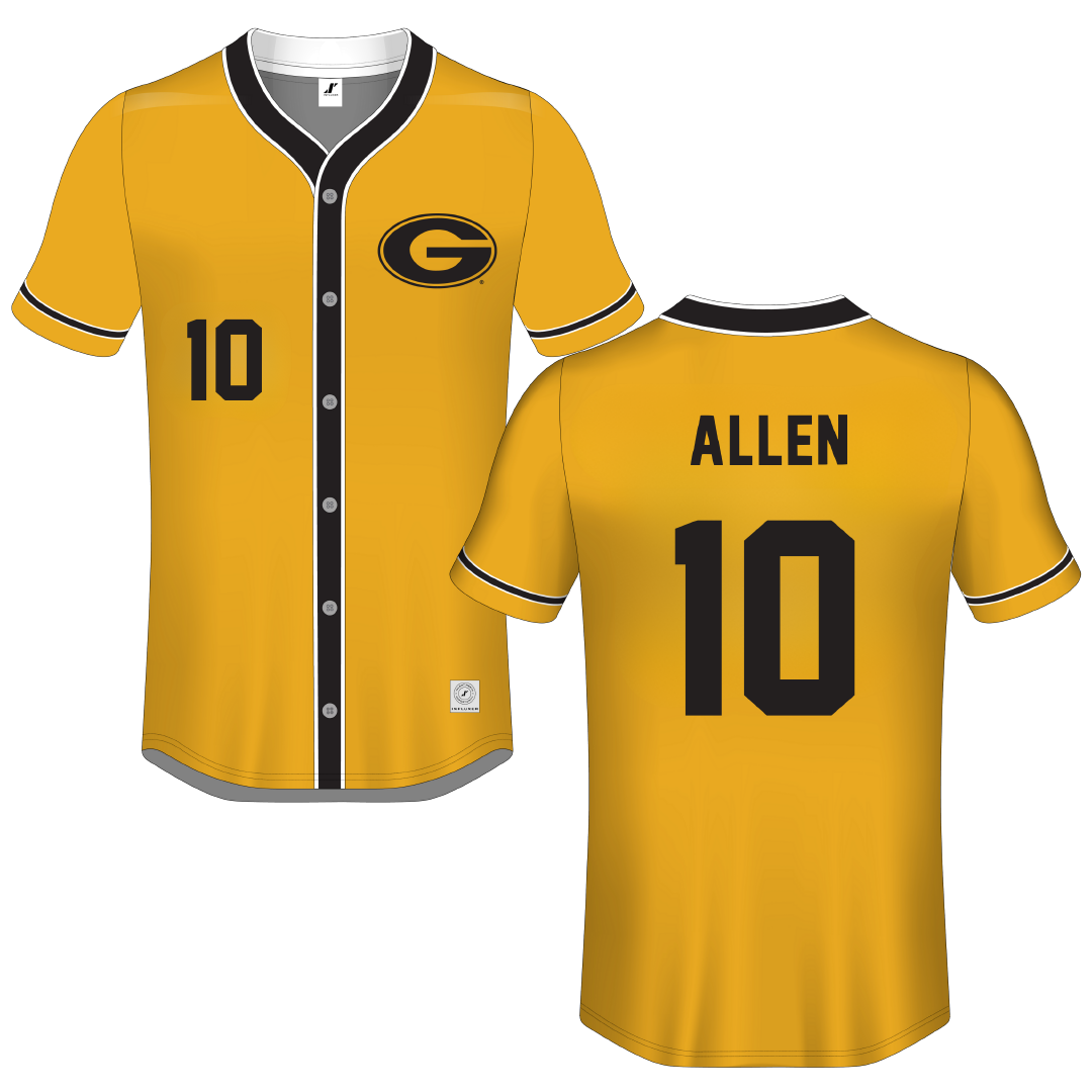 Grambling State University Gold Button-Down Jersey - #10 Payton Allen