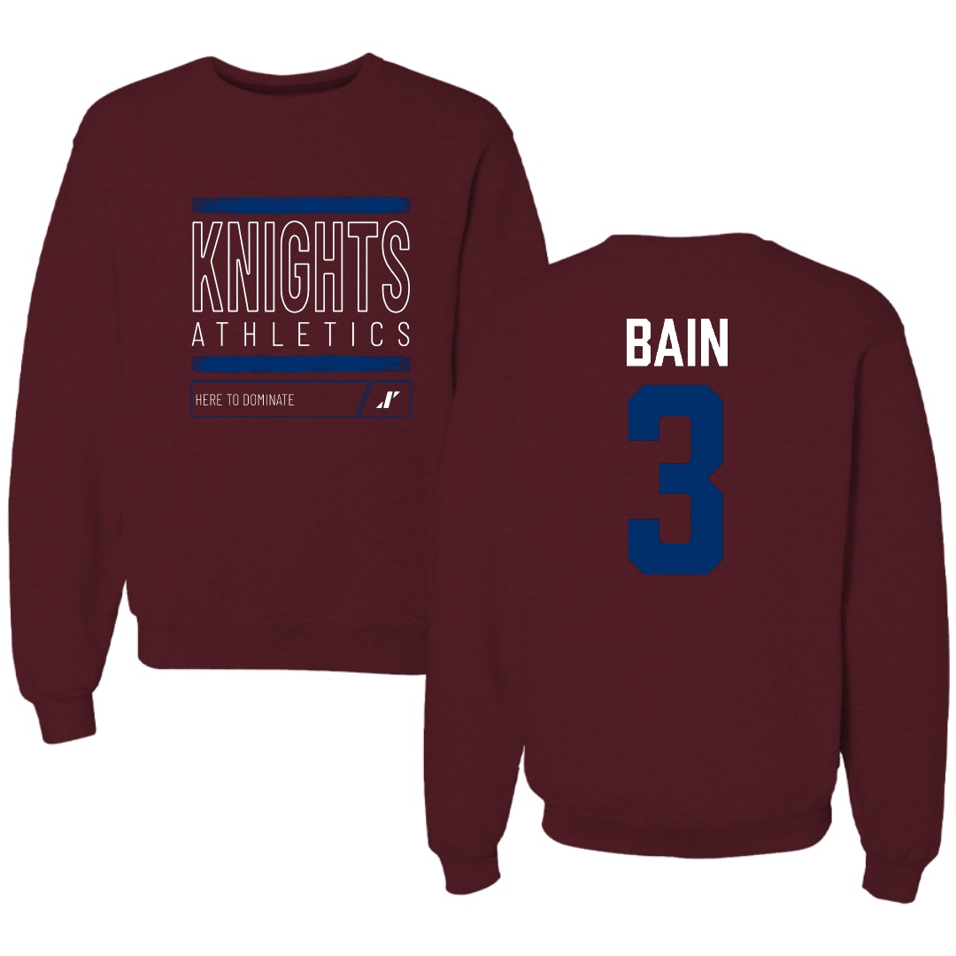Fairleigh Dickinson University-Metropolitan Campus Volleyball Maroon Dominate Crewneck - #3 Avery Bain