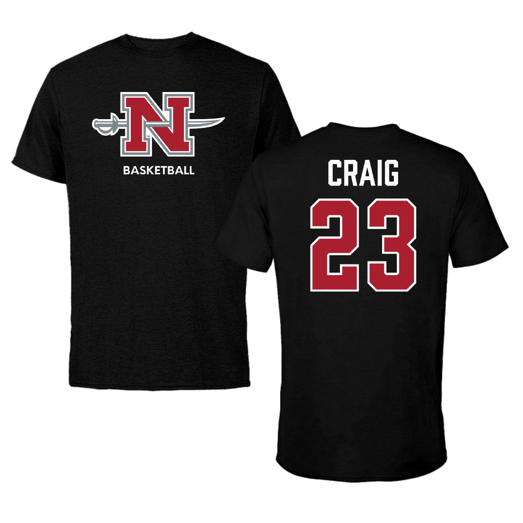 Nicholls State University Basketball (W) Black Mascot Performance Tee - #23 Daelyn Craig