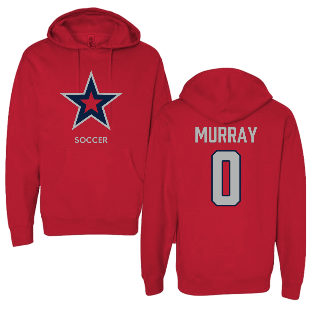 Robert Morris University Soccer (W) Red Mascot Hoodie - #0 Brenna Murray