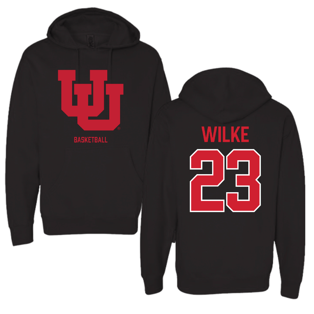 University of Utah Basketball (W) Black Block Hoodie - #23 Maty Wilke