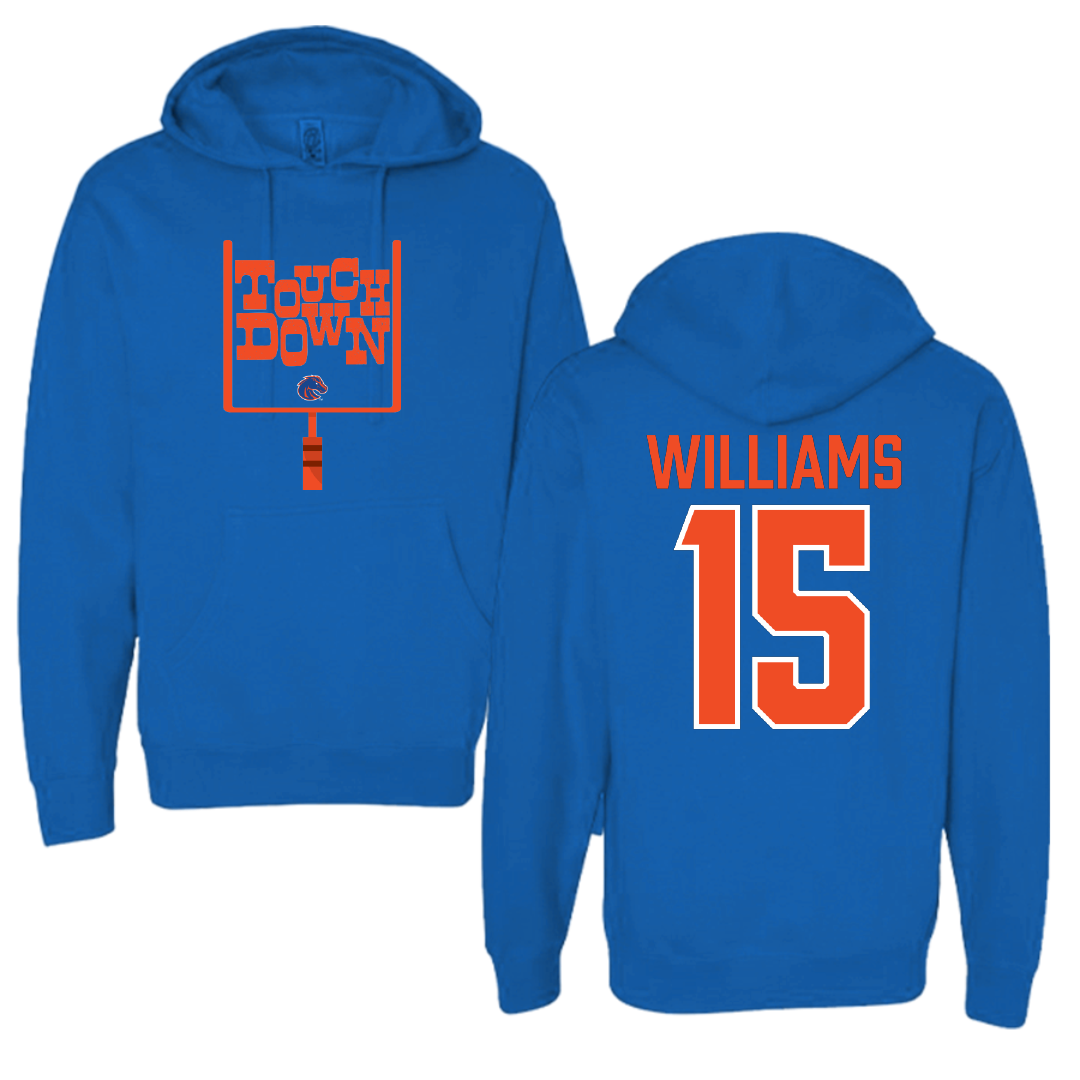 Boise State University Football Blue Touchdown Hoodie - #15 Malakai Williams