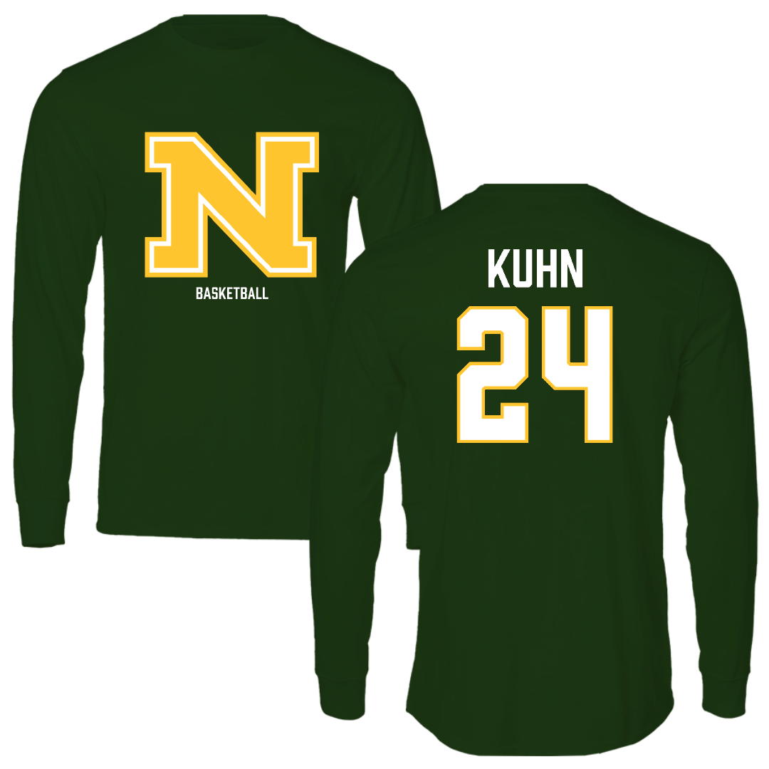 Northern Michigan University Basketball (W) Forest Green Long Sleeve - #24 Makaylee Kuhn