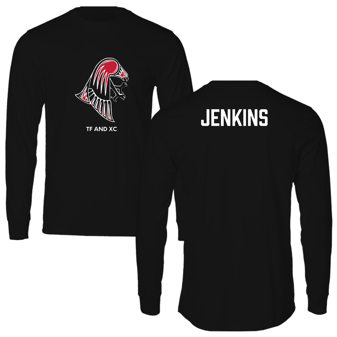 University of Wisconsin-River Falls TF and XC Black Mascot Performance Long Sleeve - Kate Jenkins