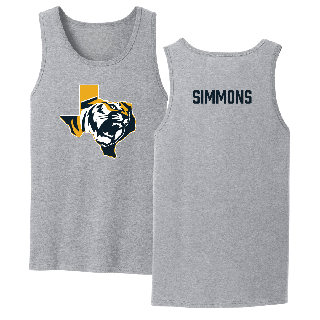 East Texas Baptist University TF and XC Sport Gray Tank Top - Logan Simmons