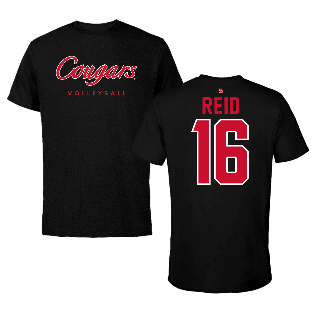 University of Houston Volleyball Black Tee - #16 Brenya Reid