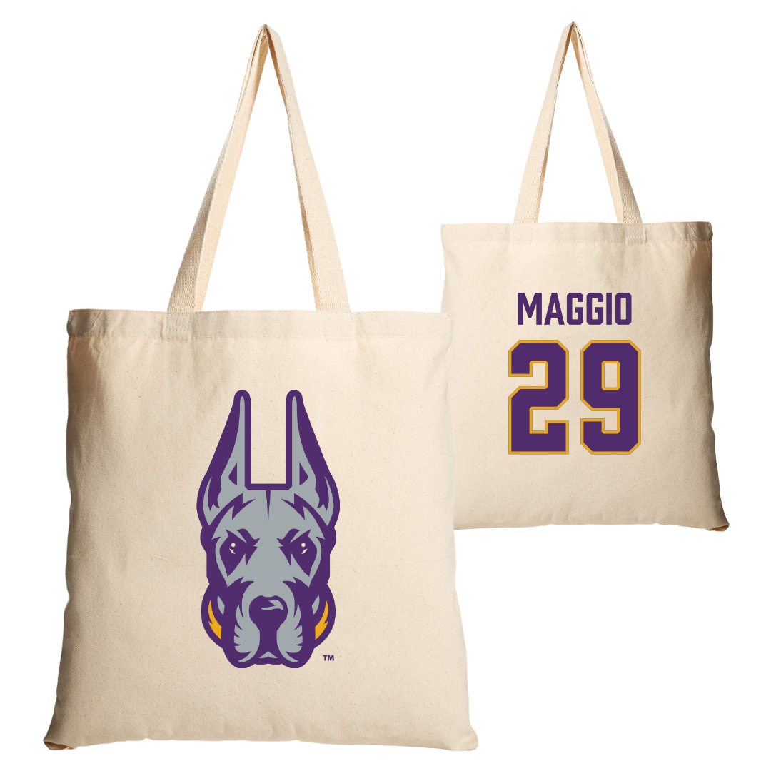 University at Albany Baseball Tan Canvas Tote Bag - #29 Michael Maggio