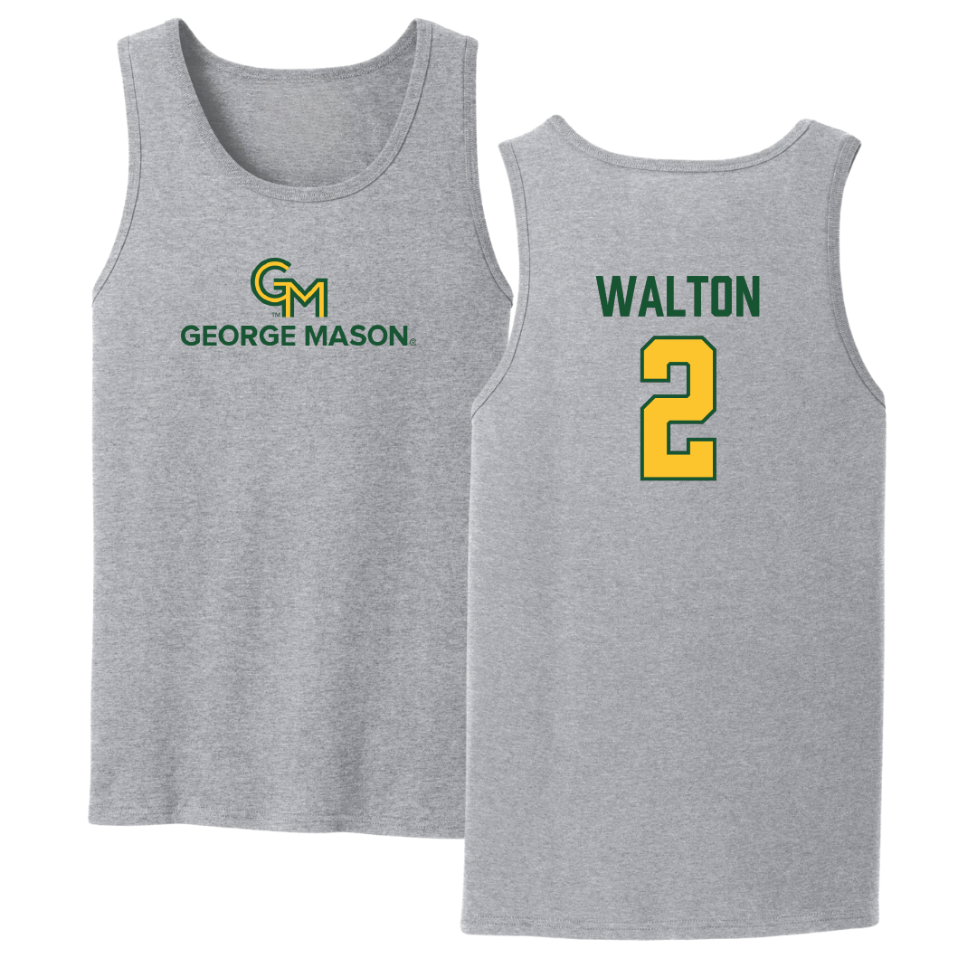 George Mason University Basketball Sport Gray Tank Top - #2 Zahirah Walton