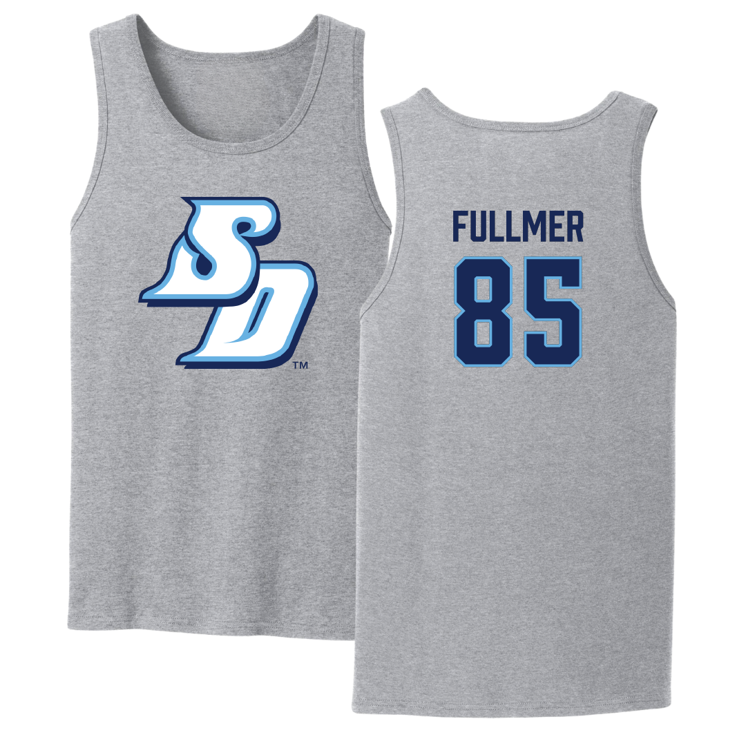 University of San Diego Football Sport Gray Tank Top - #85 Zane Fullmer