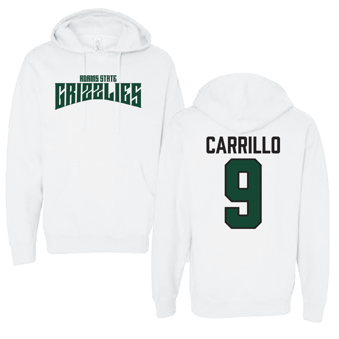 Adams State University Baseball White Classic Hoodie - #9 Macs Carrillo