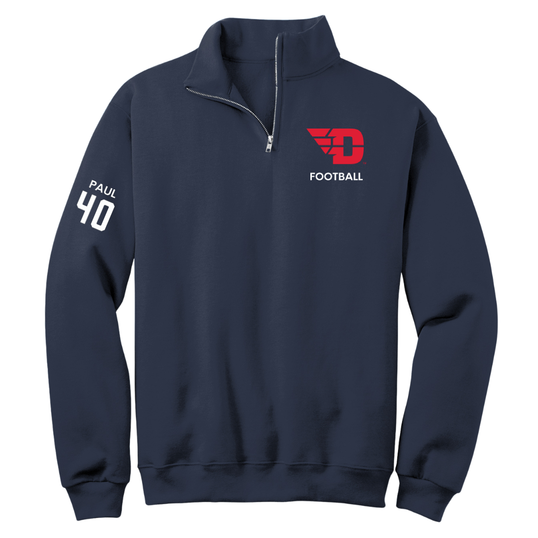 University of Dayton Football Navy Quarter-Zip - #40 Kyler Paul