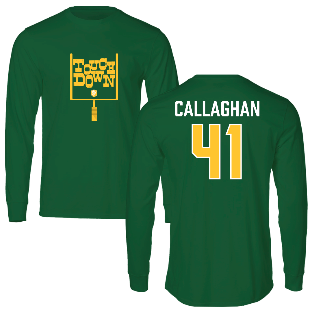 Southeastern Louisiana University Football Green Touchdown Long Sleeve - #41 Riley Callaghan
