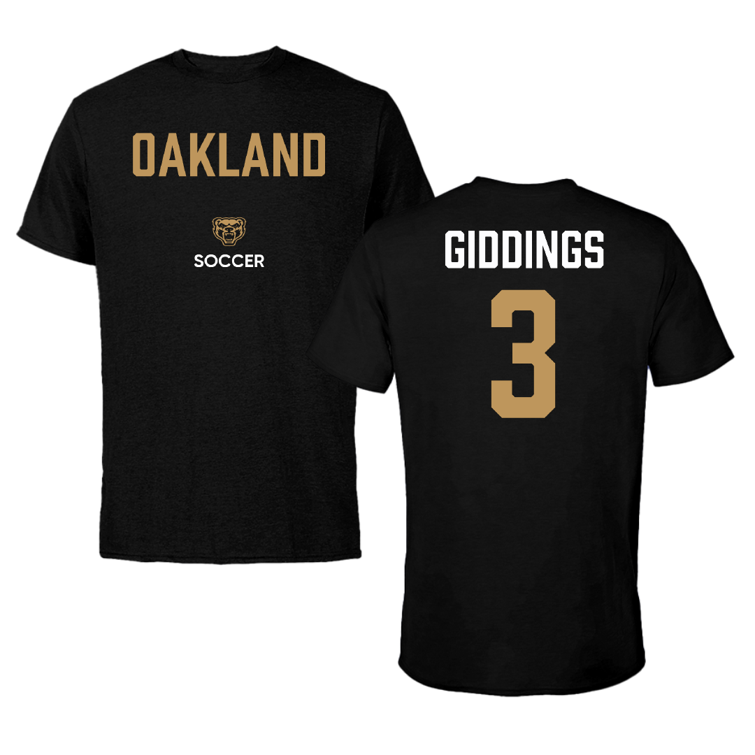 Oakland University Soccer (W) Black Performance Tee - #3 Bailey Giddings