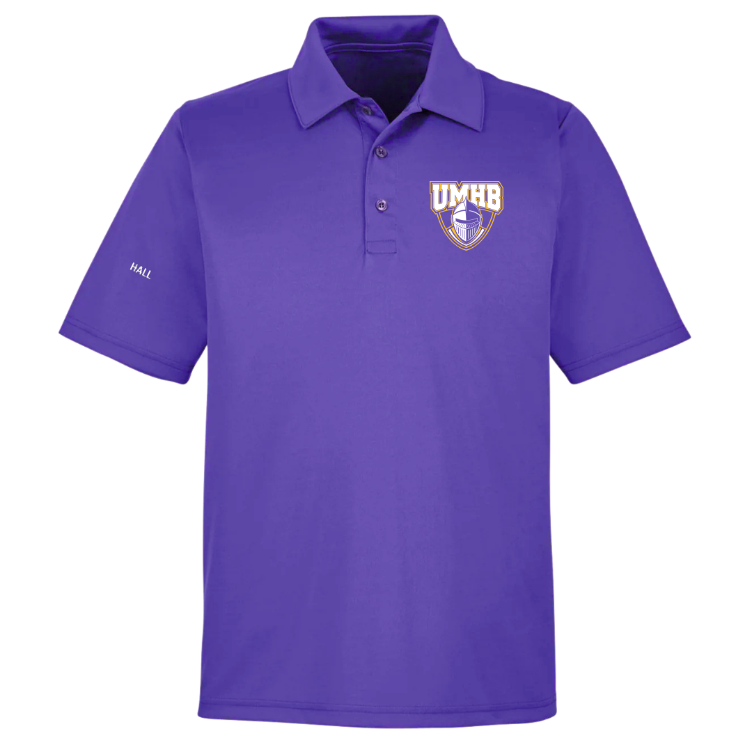University of Mary Hardin-Baylor Football Purple Polo - Quinton Hall