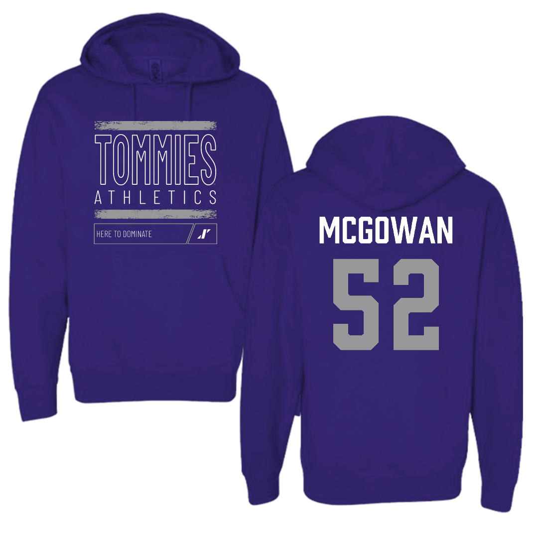University of St. Thomas (Minnesota) Basketball Purple Dominate Hoodie - #52 Savannah McGowan