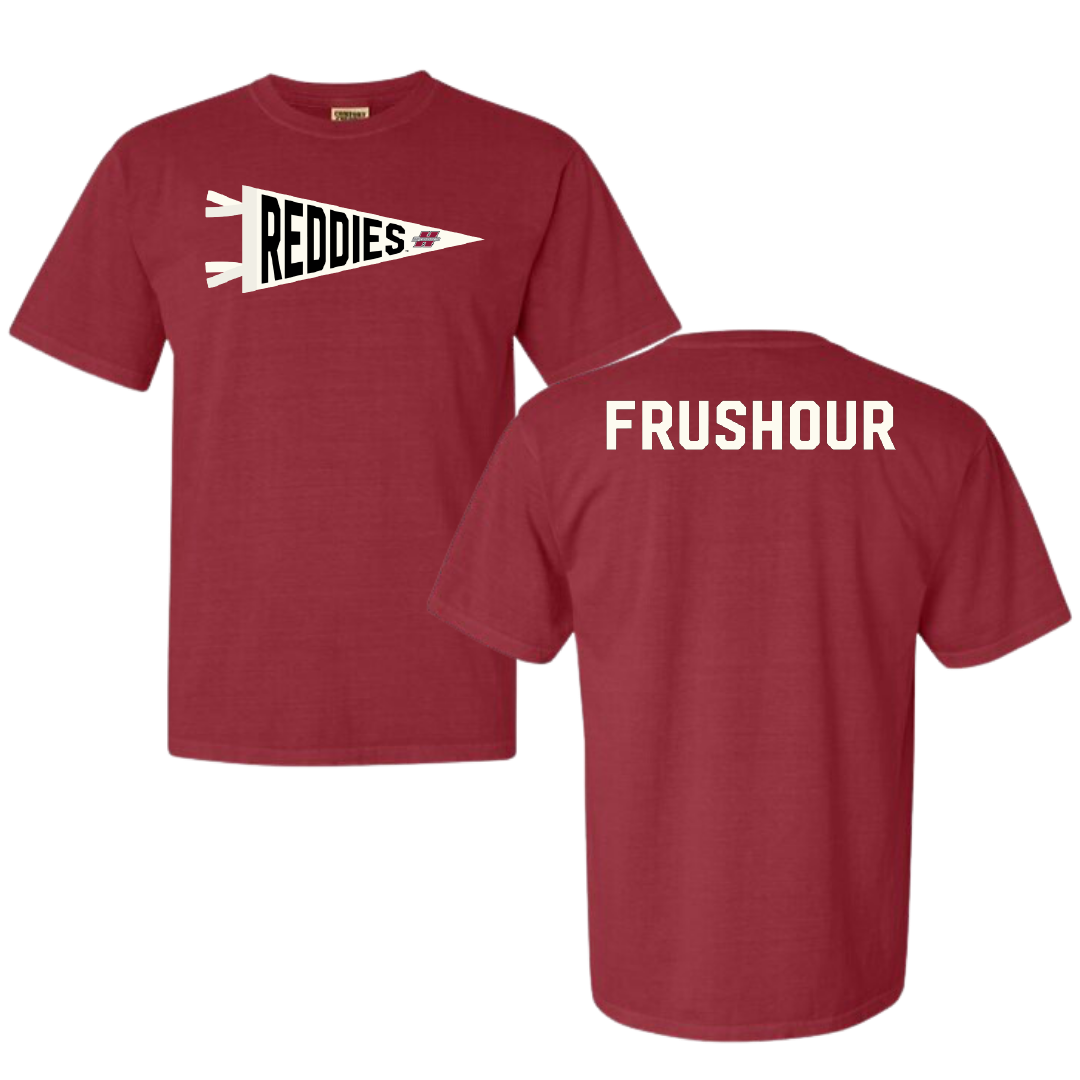Henderson State University Cheer Crimson Pennant Comfort Colors Tee - Felicity Frushour