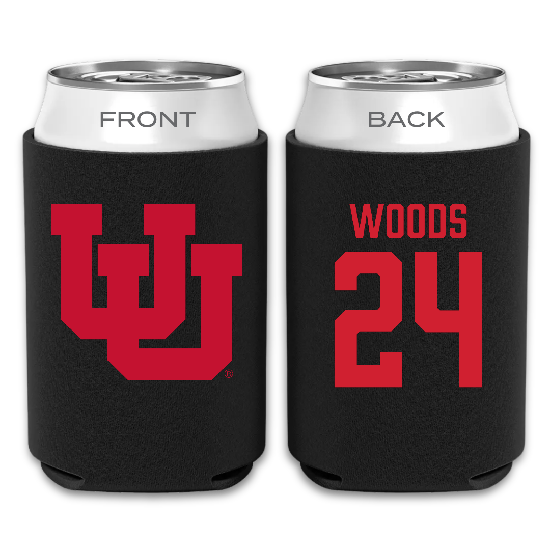 University of Utah Soccer Black Can Cooler - #24 Bella Woods