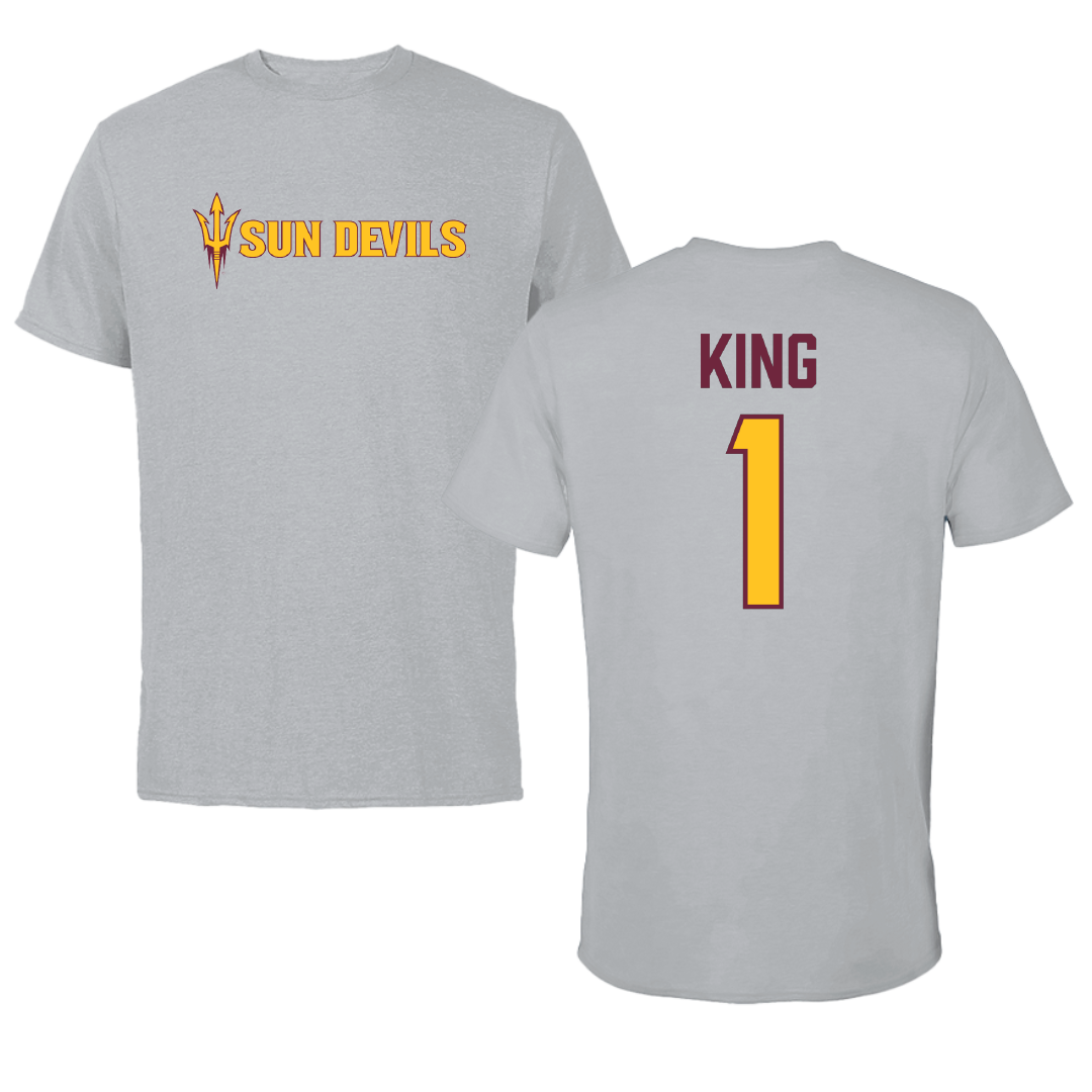 Arizona State University Baseball Sport Gray Tee - #1 Matt King