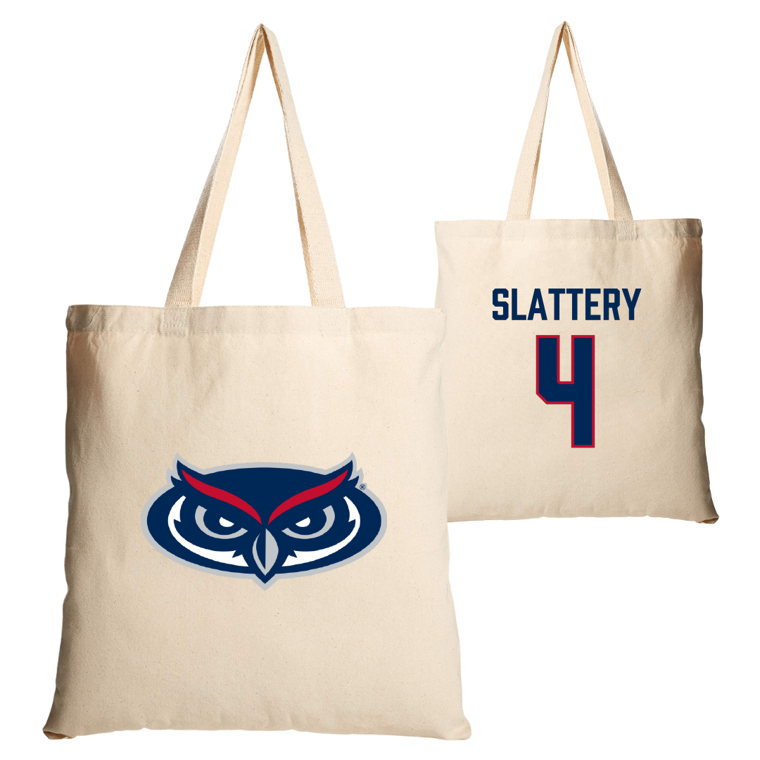 Florida Atlantic University Baseball Tan Canvas Tote Bag - #4 Joseph Slattery