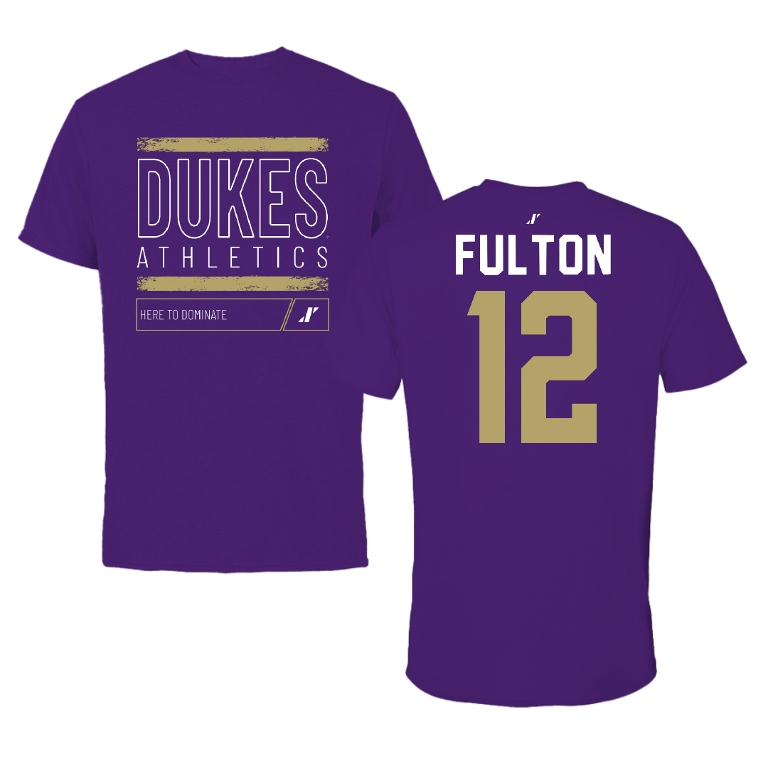 James Madison University Softball Purple Dominate Performance Tee - #12 Lauren Fulton