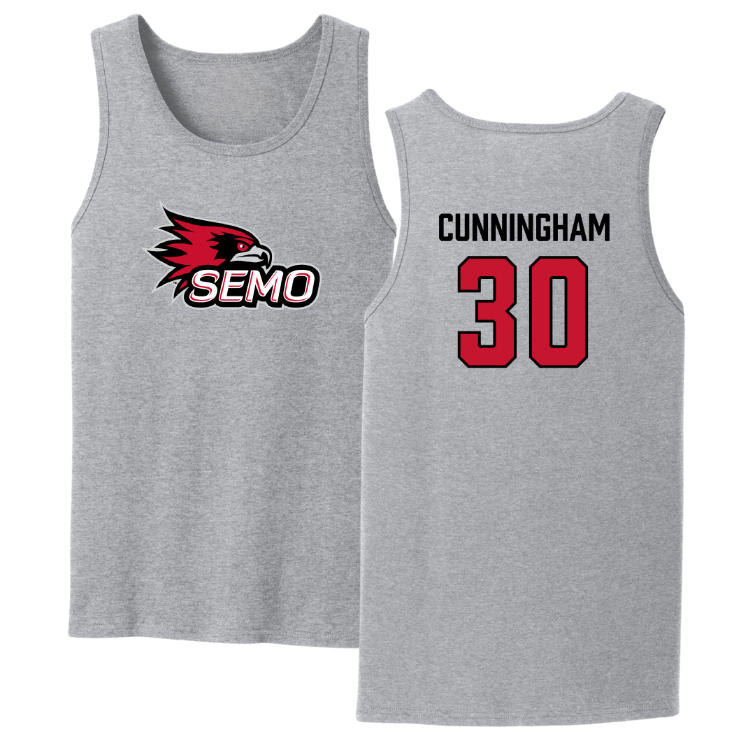 Southeast Missouri State University Football Sport Gray Tank Top - #30 Judd Cunningham