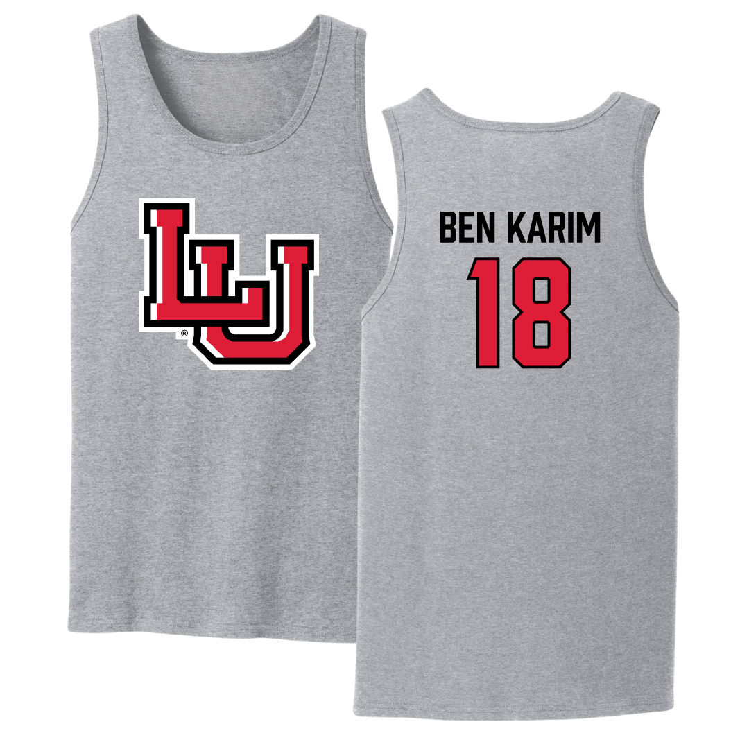 Lamar University Softball Sport Gray Tank Top - #18 Fadwa Ben Karim