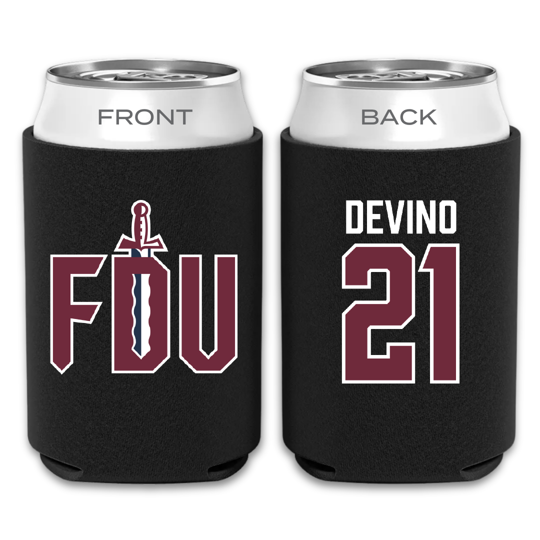 Fairleigh Dickinson University-Metropolitan Campus Lacrosse Black Can Cooler - #21 Mia Devino
