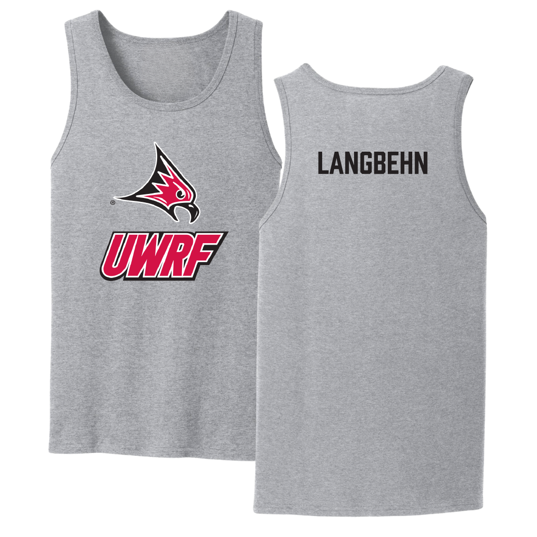 University of Wisconsin-River Falls Tennis Sport Gray Tank Top - Alicia Langbehn