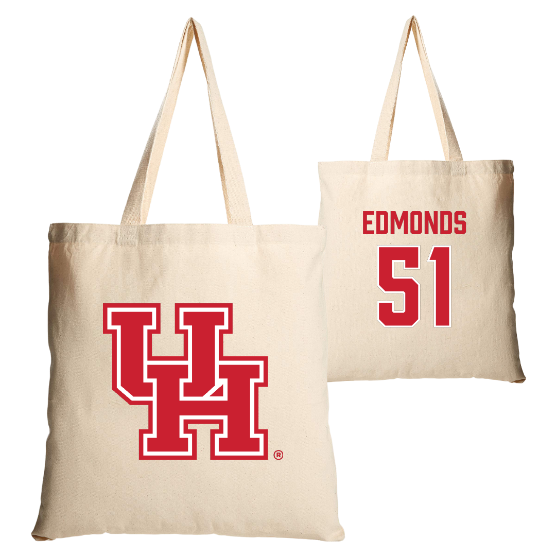 University of Houston Baseball Tan Canvas Tote Bag - #51 Cameron Edmonds