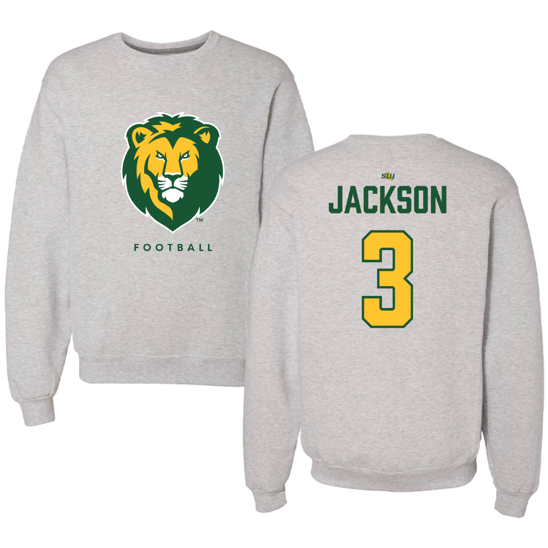Southeastern Louisiana University Football Gray Crewneck - #3 Deantre Jackson