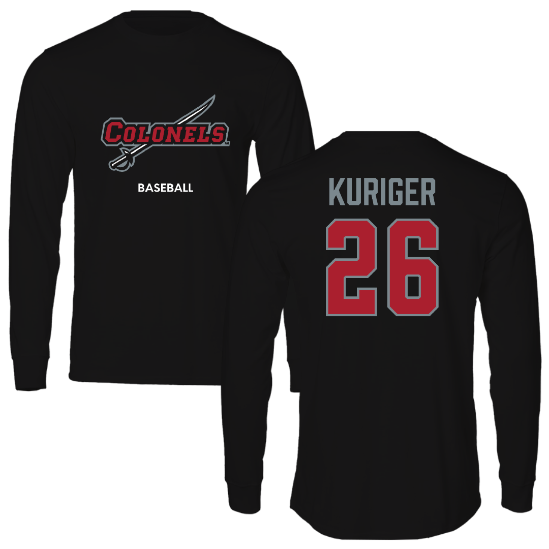 Nicholls State University Baseball Black Colonels Long Sleeve - #26 Brayden Kuriger
