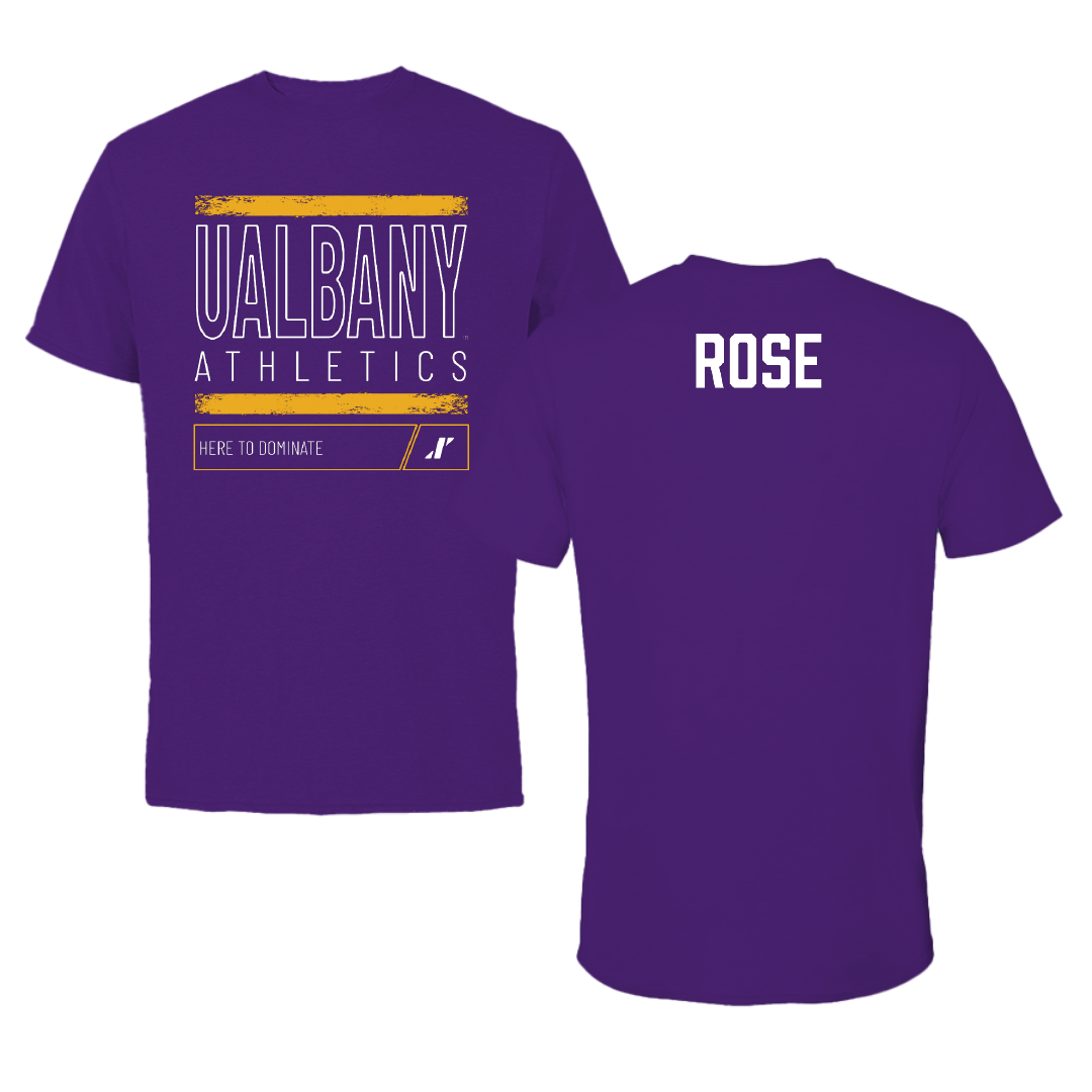 University at Albany TF and XC Purple Dominate Performance Tee - Scarlett Rose
