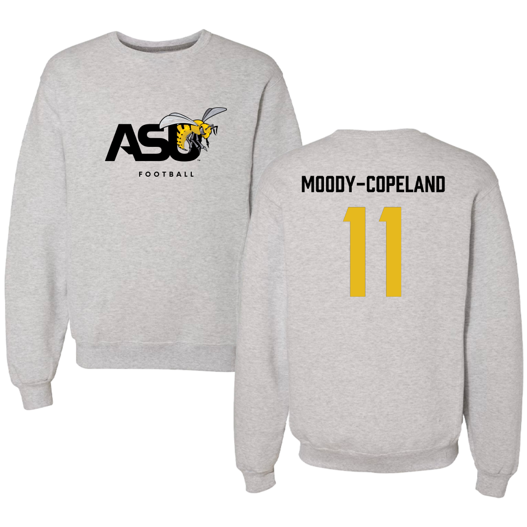 Alabama State University Football Light Gray Crewneck - #11 Aydden Moody-copeland