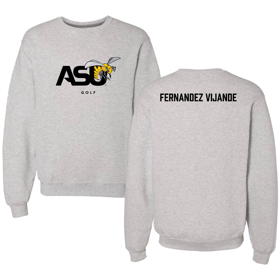 Alabama State University Golf Light Gray Crewneck - Yaiza Fernandez Vijande
